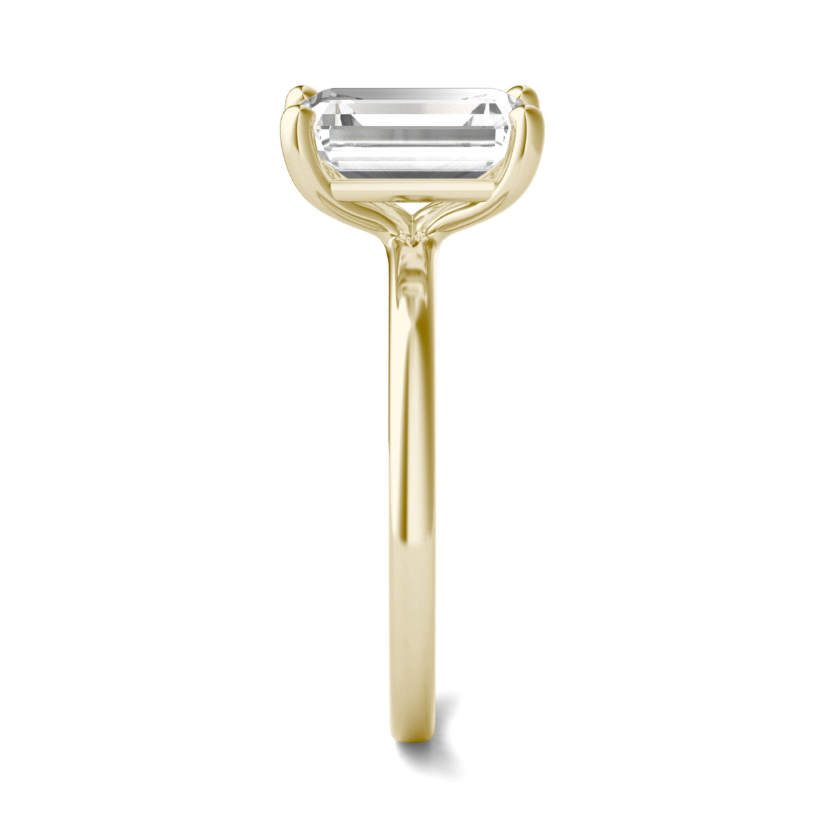 Lab-Created Moissanite Solitaire Engagement Ring in 14K Yellow Gold (2-1/2 ct. dew)