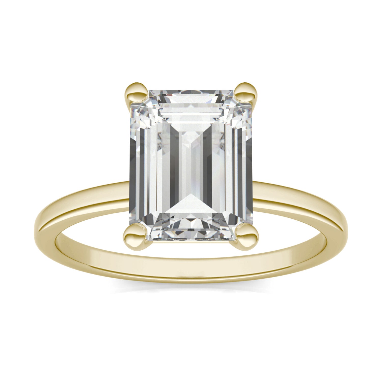 Lab-Created Moissanite Solitaire Engagement Ring in 14K Yellow Gold (2-1/2 ct. dew)