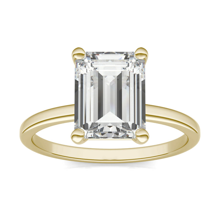 Lab-Created Moissanite Solitaire Engagement Ring in 14K Yellow Gold (2-1/2 ct. dew)
