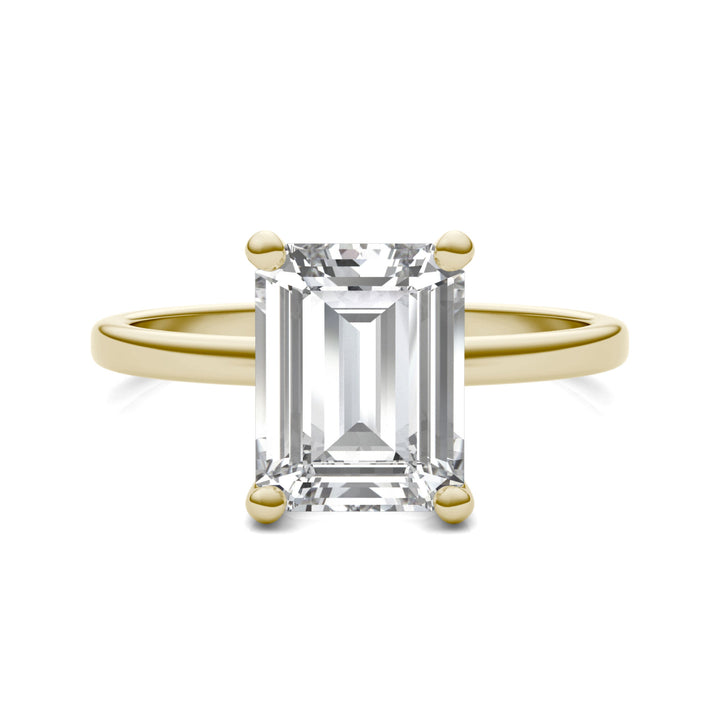 Lab-Created Moissanite Solitaire Engagement Ring in 14K Yellow Gold (2-1/2 ct. dew)