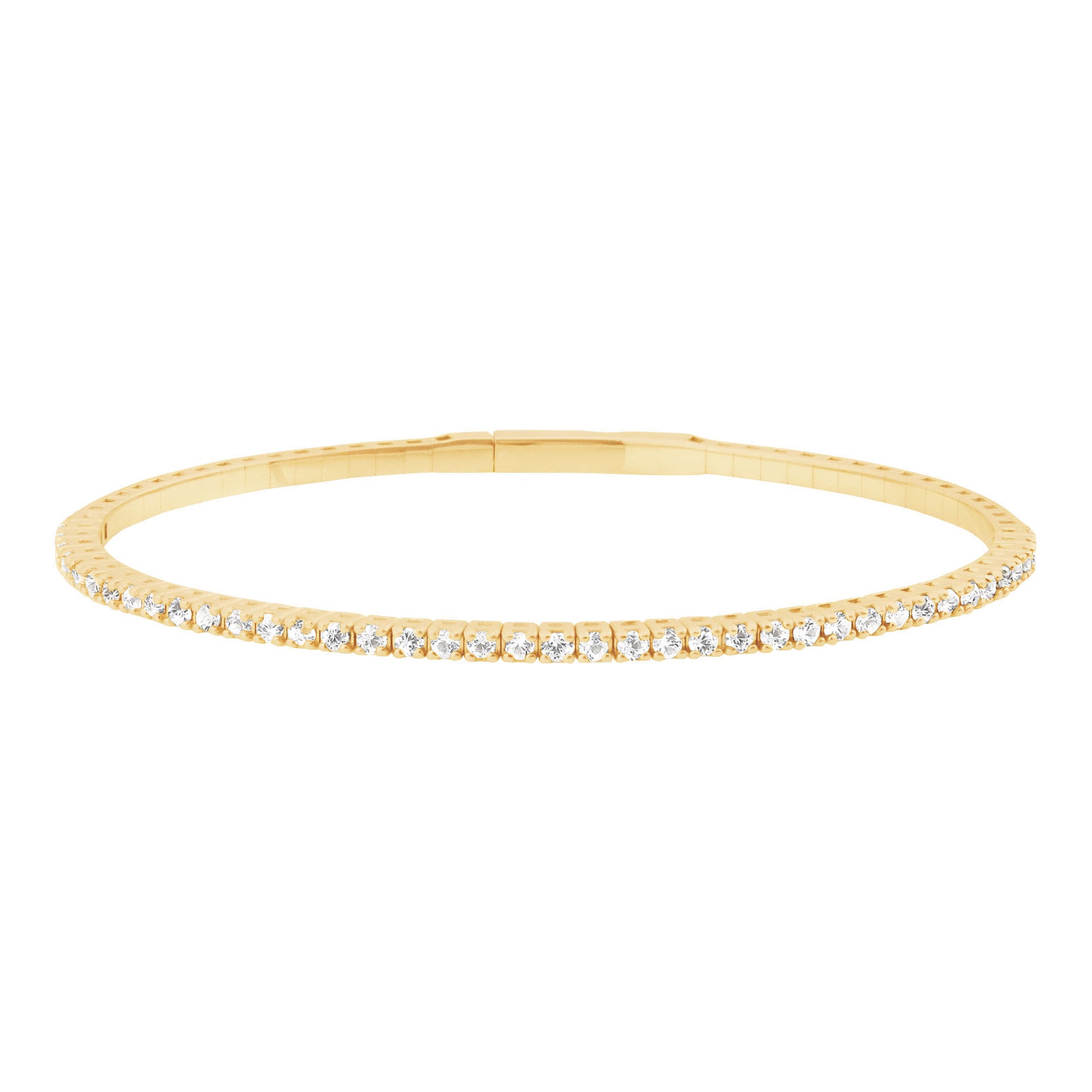 Diamond Flex Bangle Bracelet in 10K Yellow Gold (1 ct. tw.)
