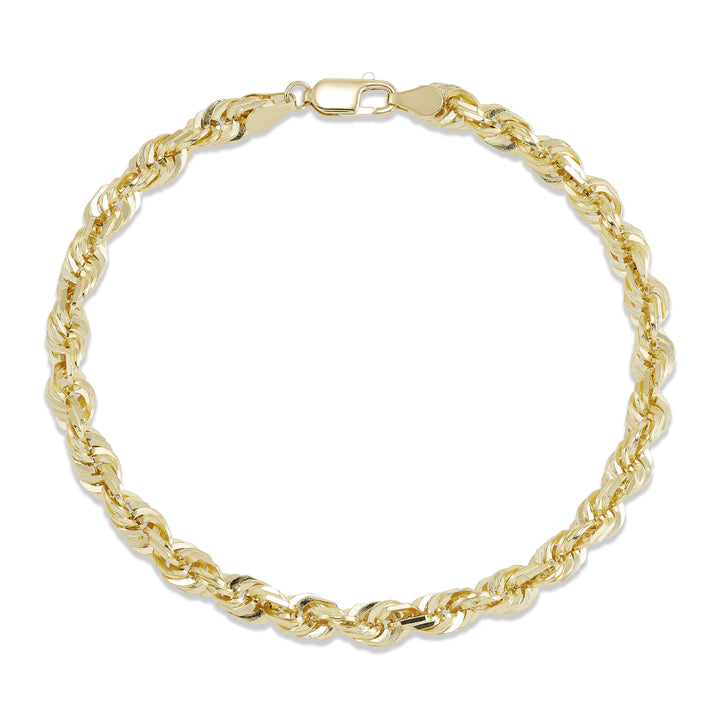 Rope Chain Bracelet in 14K Yellow Gold, 5.5mm, 8.5"