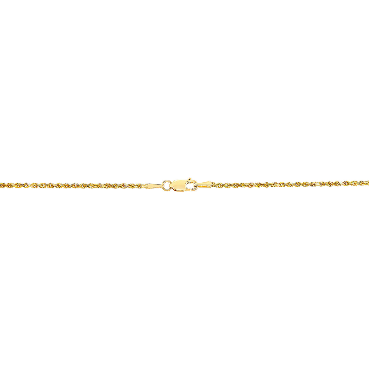 Solid Glitter Rope Chain in 14K Yellow Gold, 1.6MM, 22"