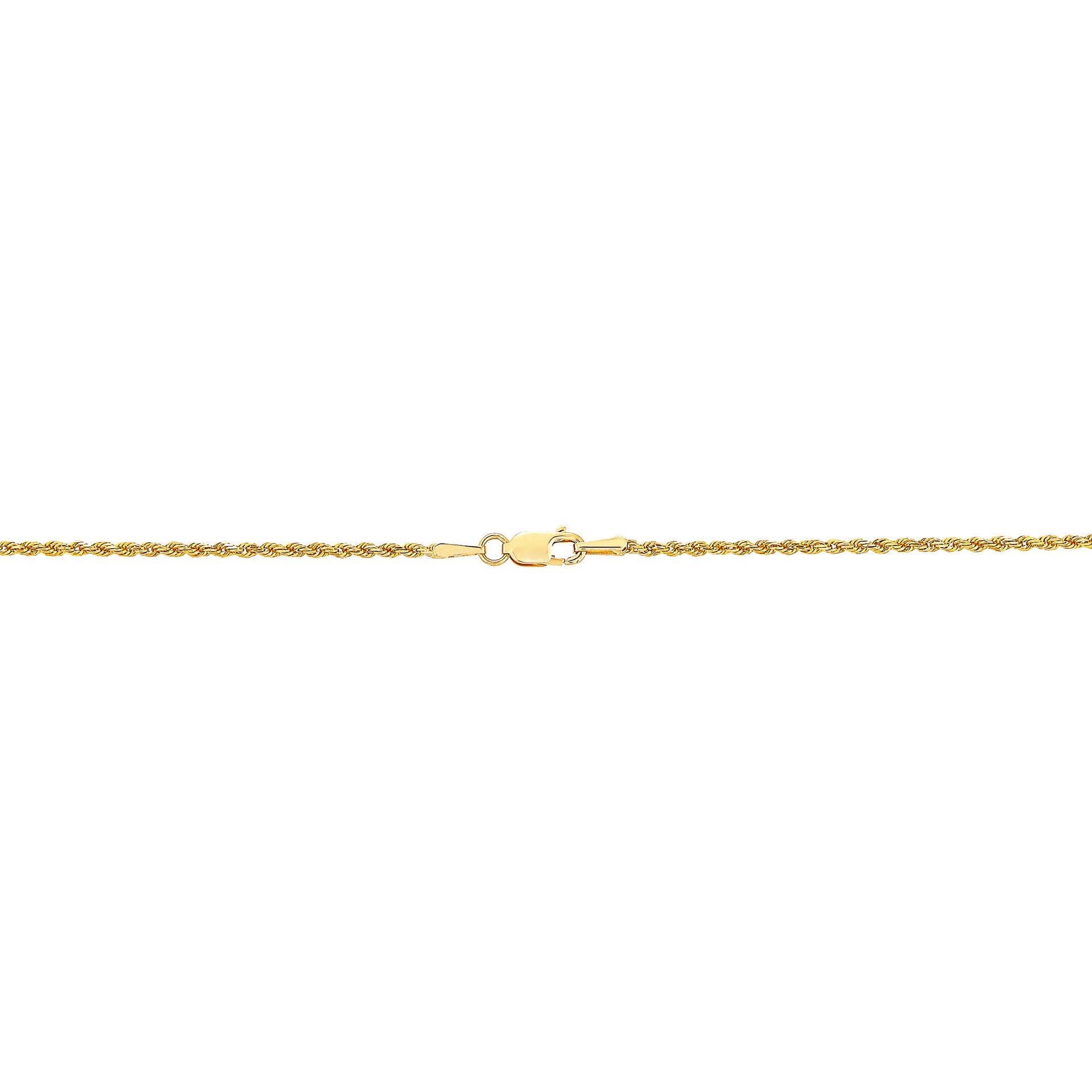 Solid Glitter Rope Chain in 14K Yellow Gold, 1.6MM, 22"