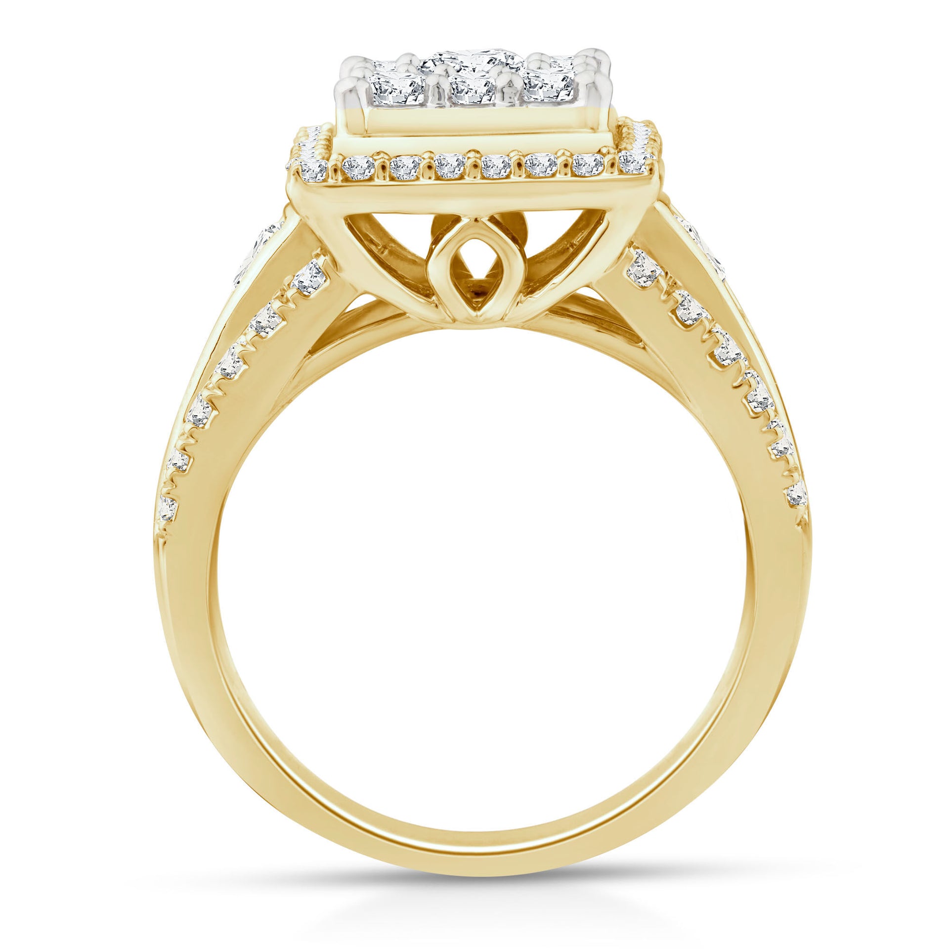 Diamond Composite Engagement Ring in 10K Gold (2 ct. tw.)