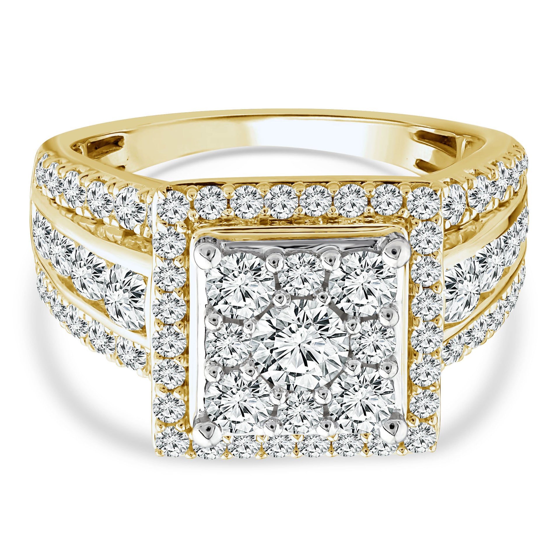 Diamond Composite Engagement Ring in 10K Gold (2 ct. tw.)