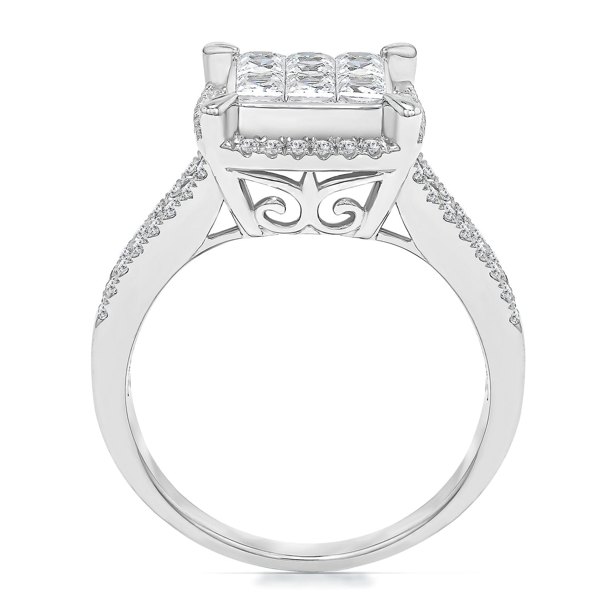 Composite Diamond Engagement Ring in 10K White Gold (1 ct. tw.)