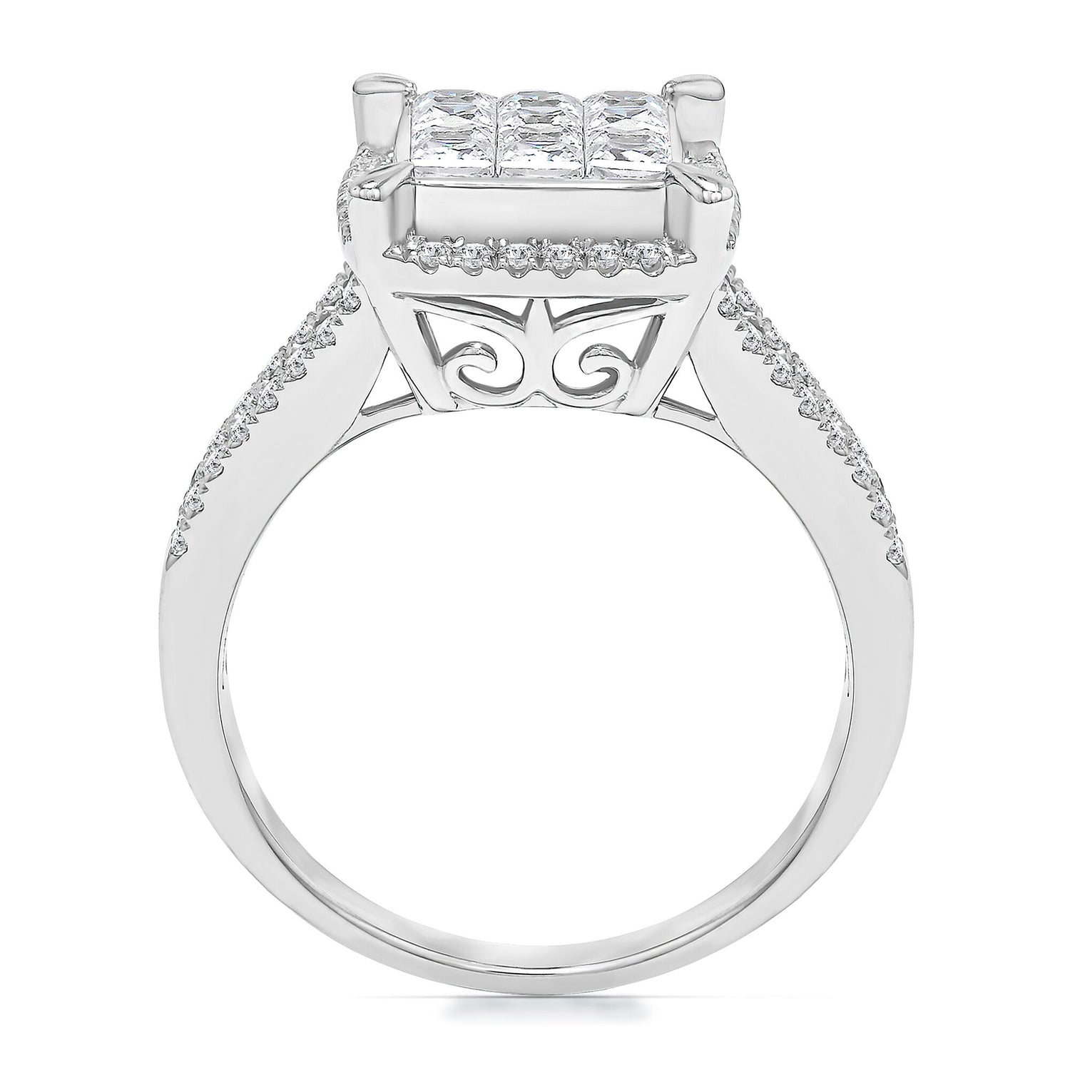 Composite Diamond Engagement Ring in 10K White Gold (1 ct. tw.)