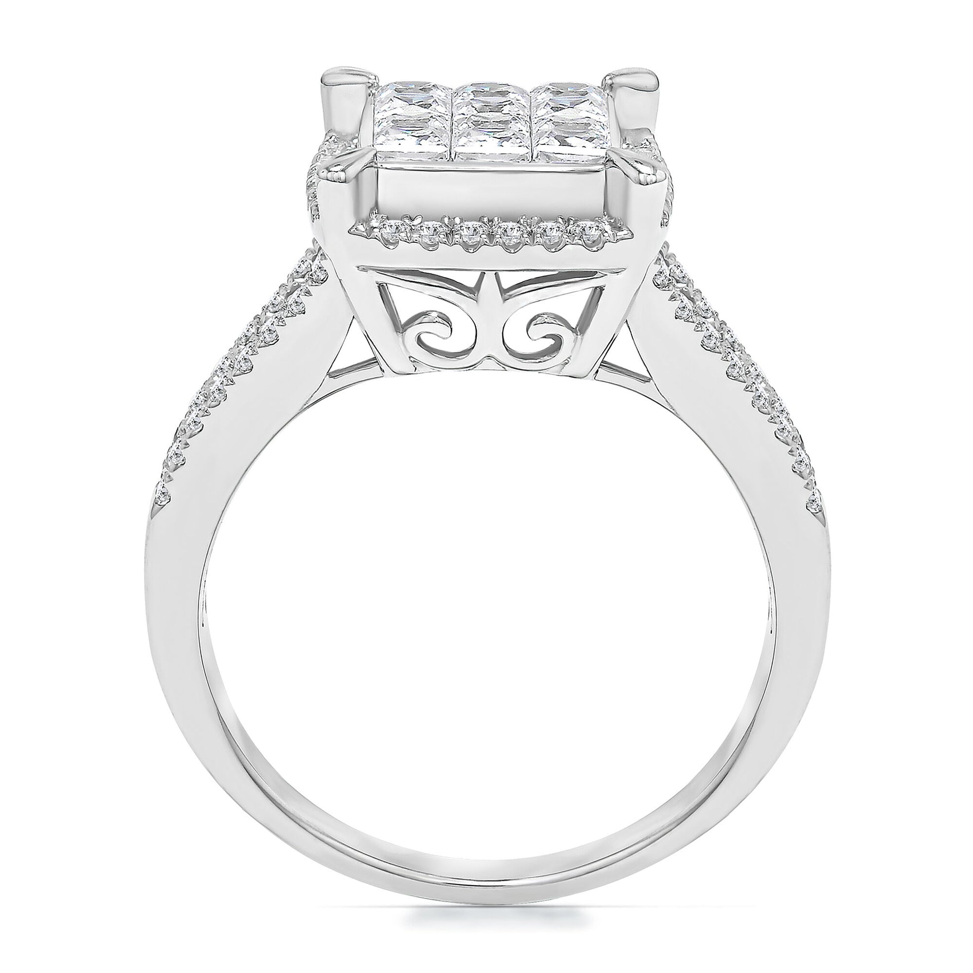 Composite Diamond Engagement Ring in 10K White Gold (1 ct. tw.)