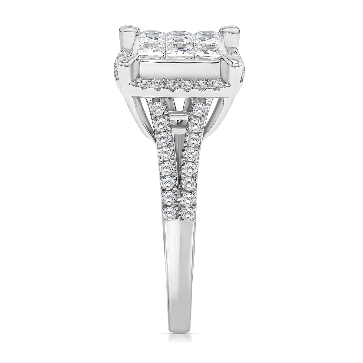 Composite Diamond Engagement Ring in 10K White Gold (1 ct. tw.)