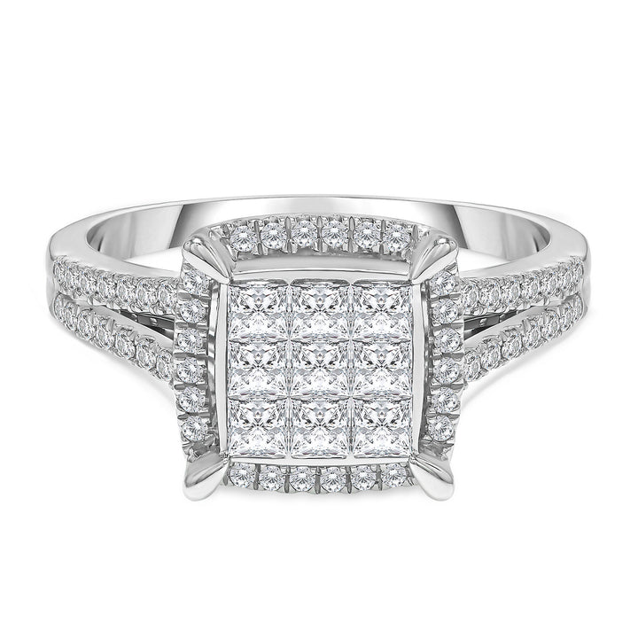 Composite Diamond Engagement Ring in 10K White Gold (1 ct. tw.)