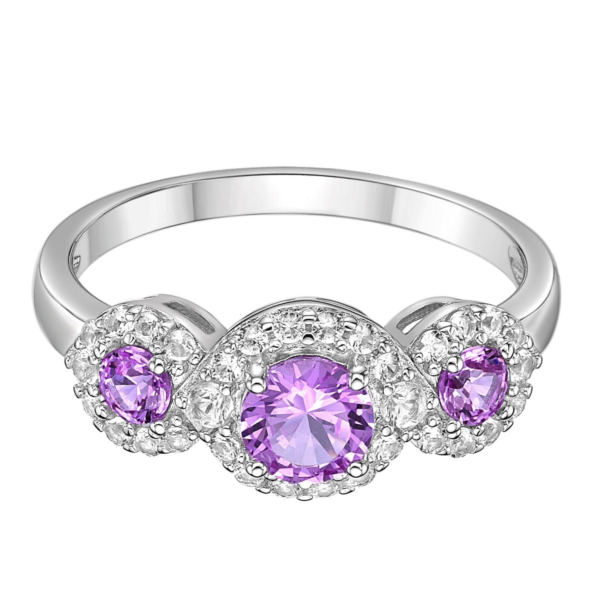 Lab-Created Multi-Gemstone Ring in Sterling Silver