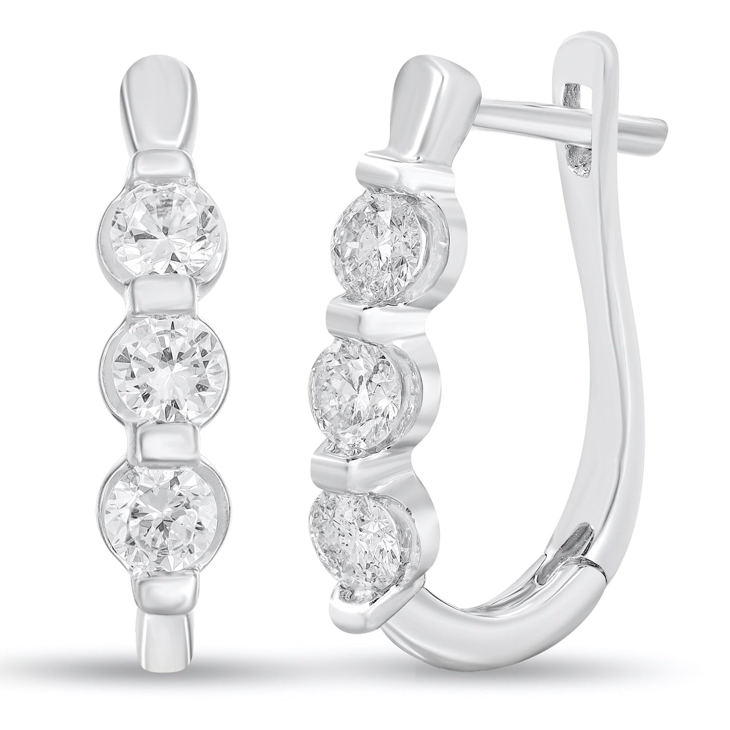 Diamond Drop Earrings in 10K White Gold (1/2 ct. tw.)