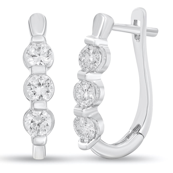 Diamond Drop Earrings in 10K White Gold (1/2 ct. tw.)