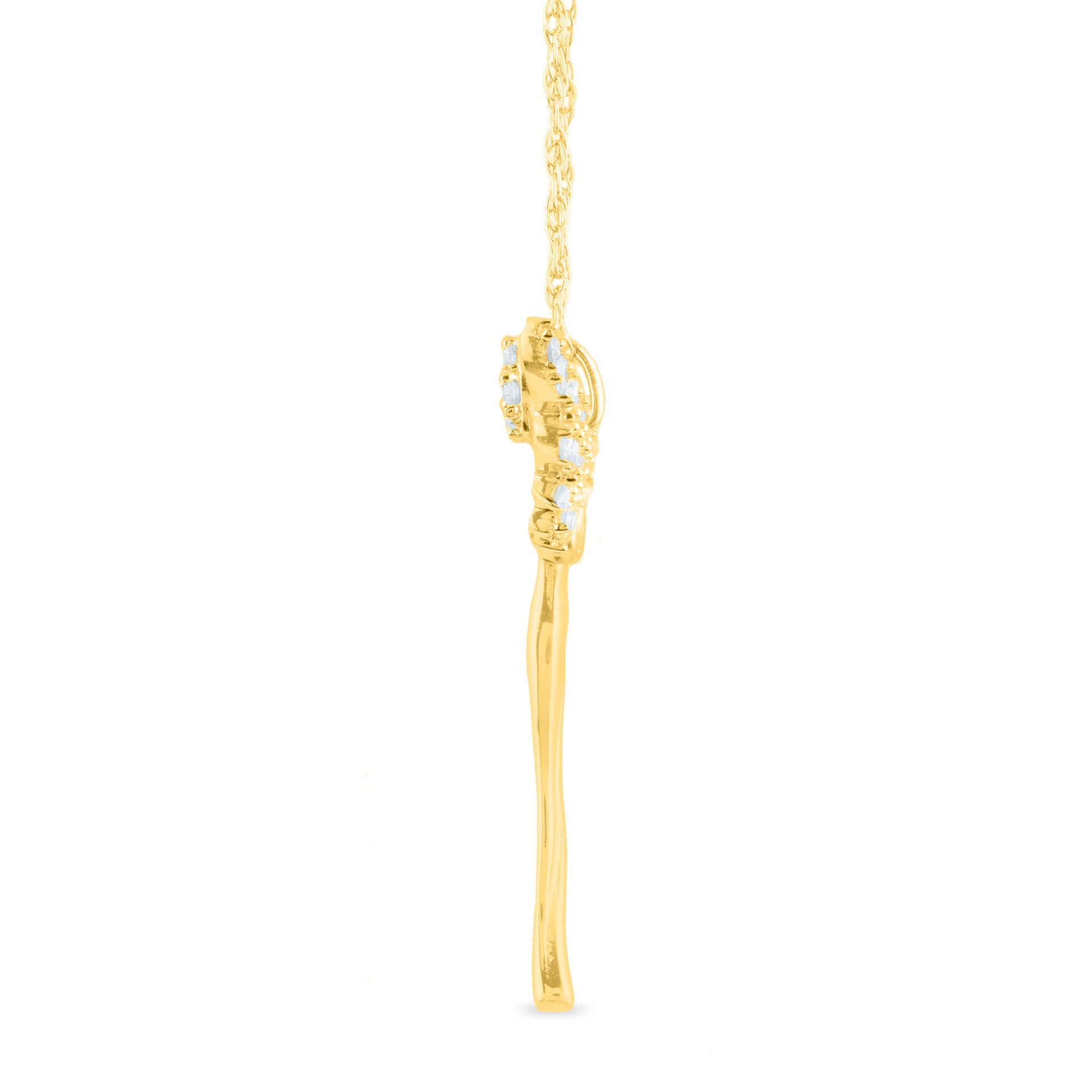 Diamond Angel Pendant in 14K Yellow Gold (1/4 ct. tw.)