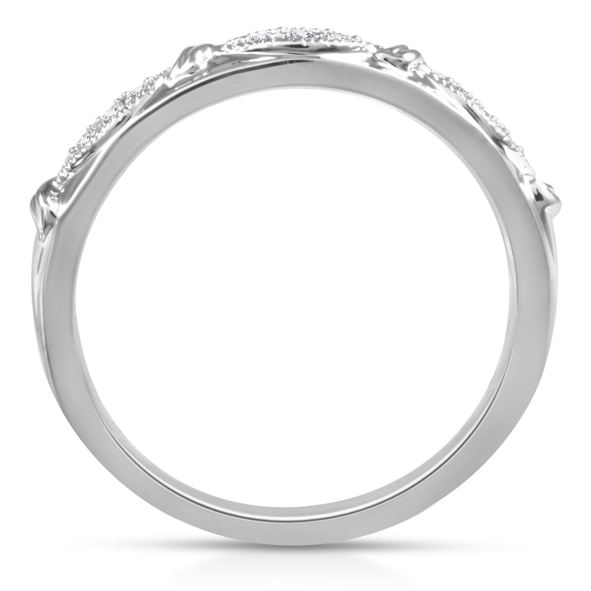 Diamond Accent Band in 10K White Gold