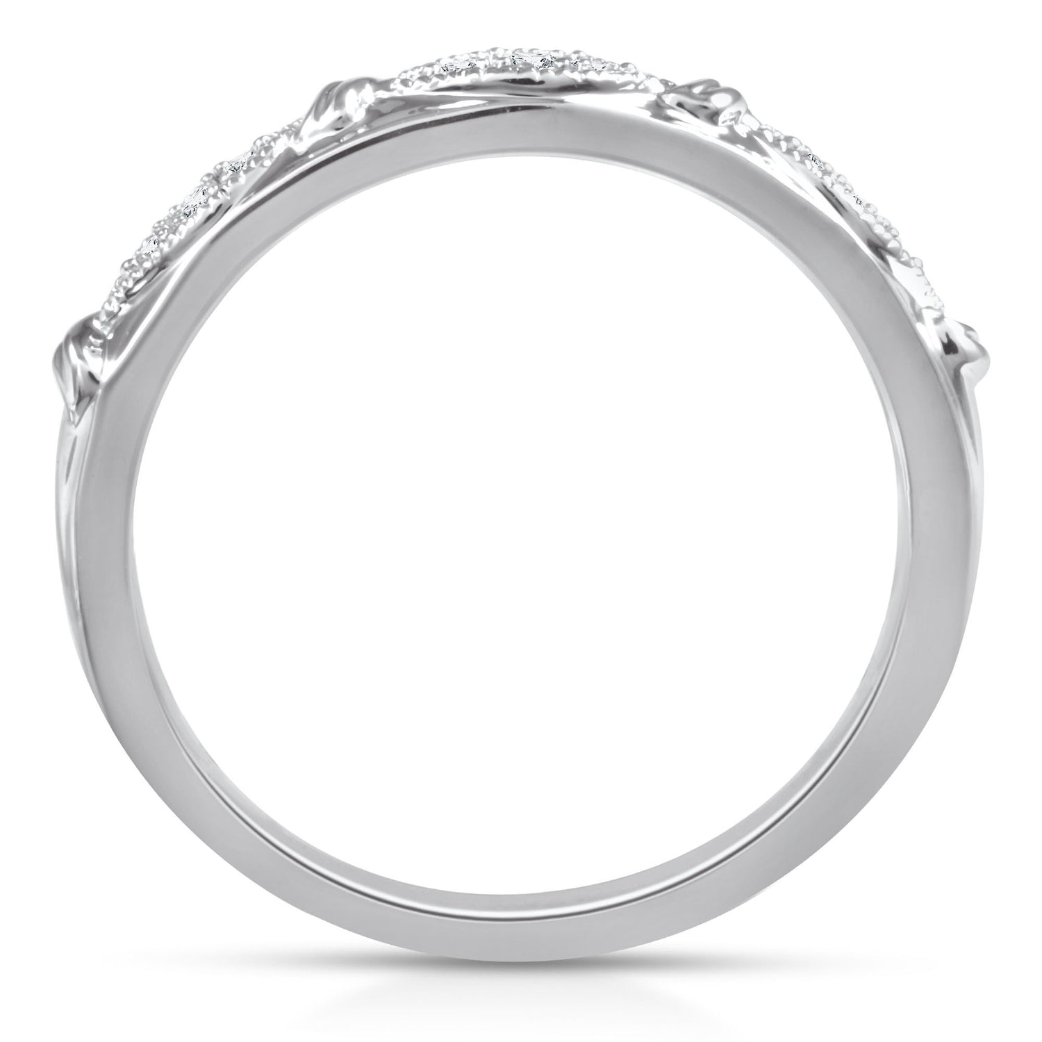 Diamond Accent Band in 10K White Gold