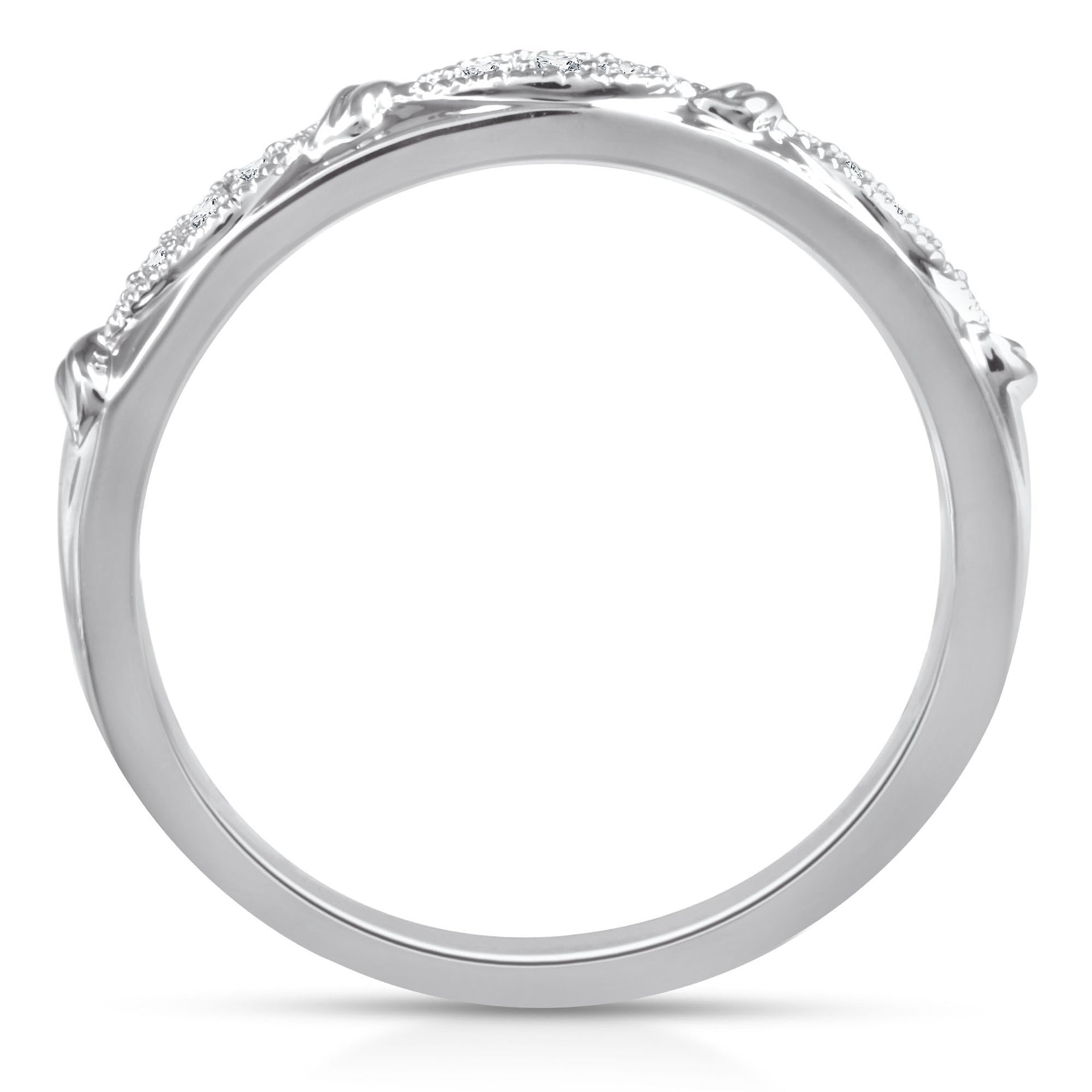 Diamond Accent Band in 10K White Gold