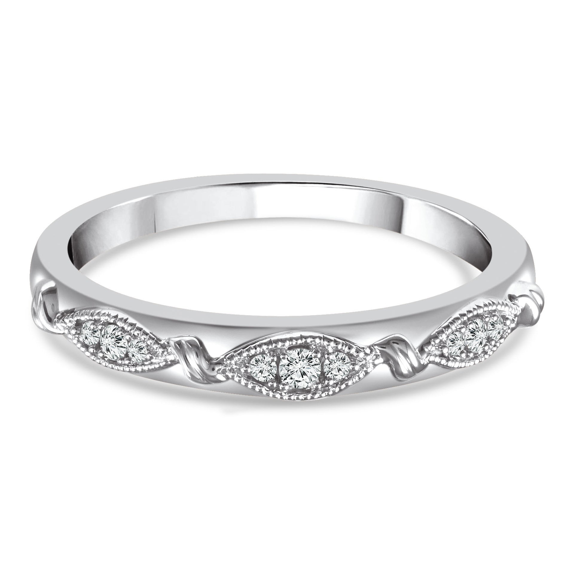 Diamond Accent Band in 10K White Gold