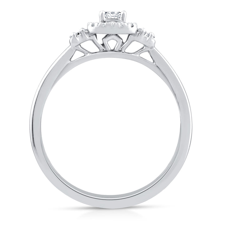 Princess-Cut Diamond Promise Ring in 10K White Gold (1/5 ct. tw.)