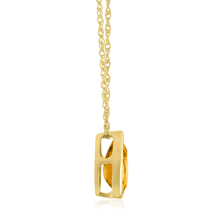 Citrine Birthstone Pendant in 10K Yellow Gold