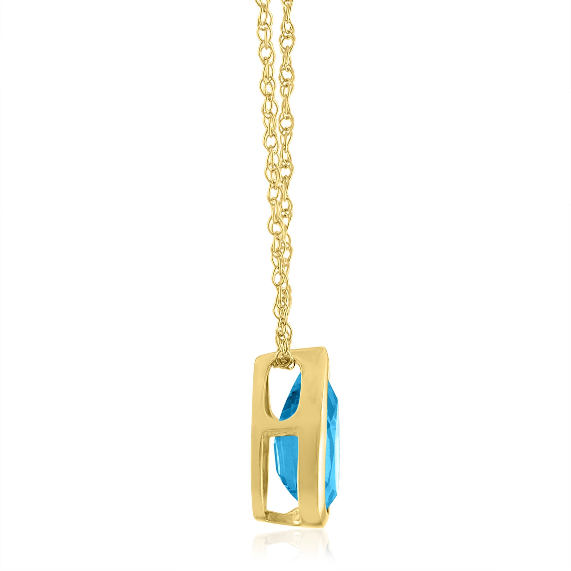 Topaz Birthstone Pendant in 10K Yellow Gold
