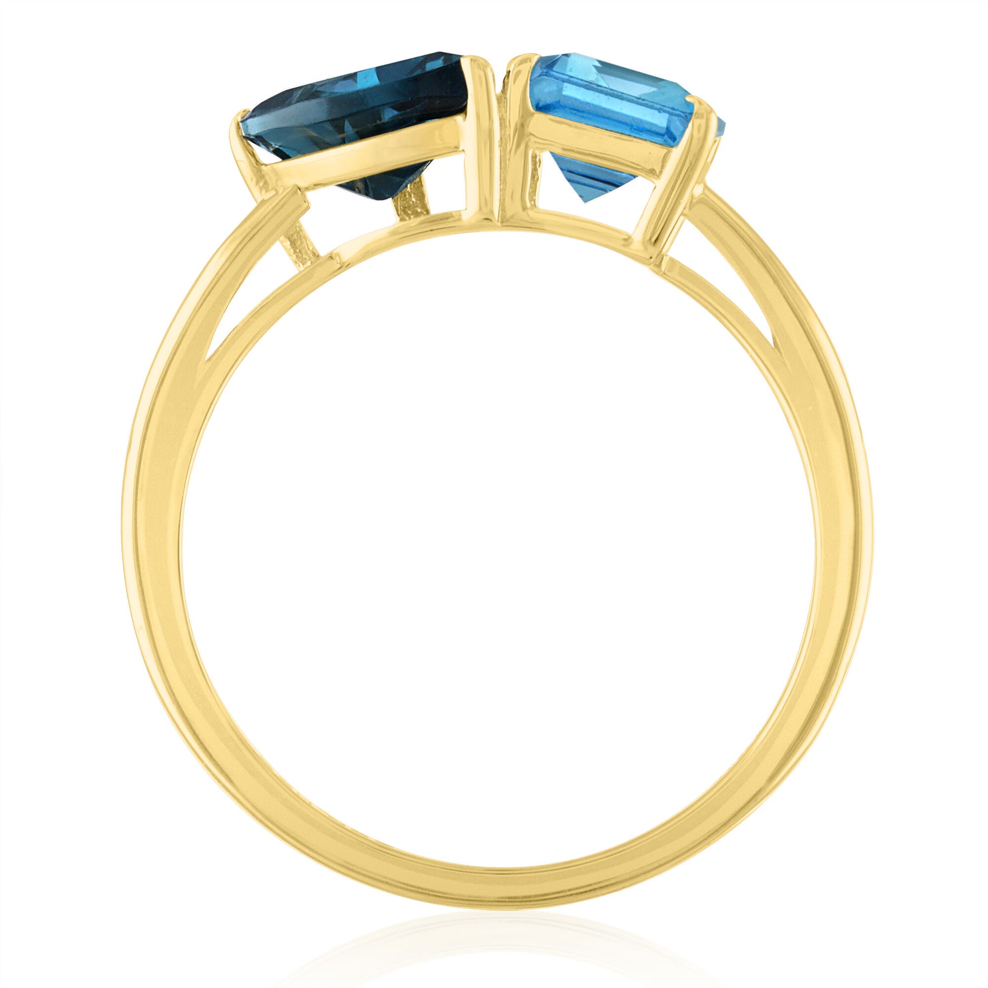 Blue Topaz Ring in 10K Yellow Gold