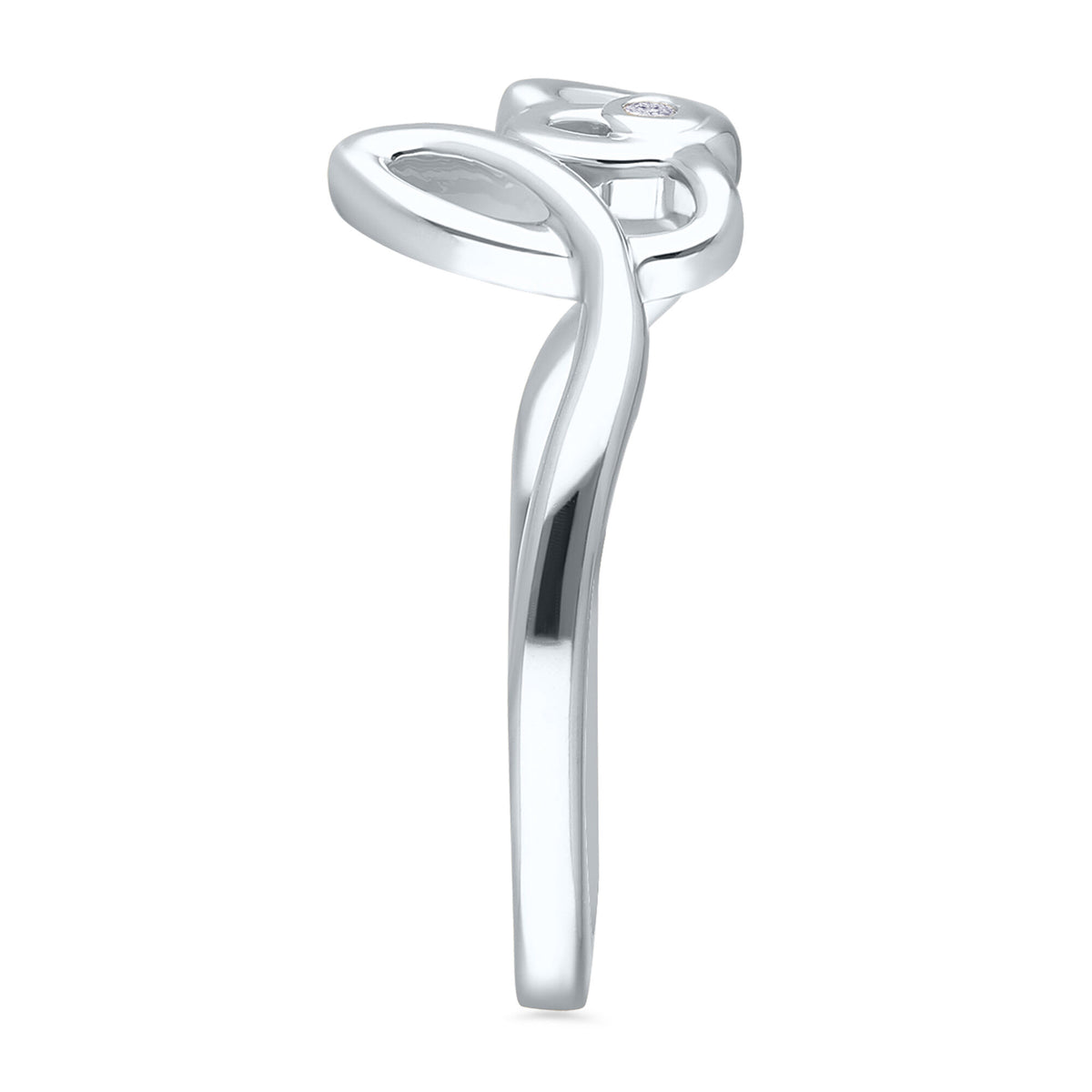 Diamond Accent Love Script Ring in Sterling Silver