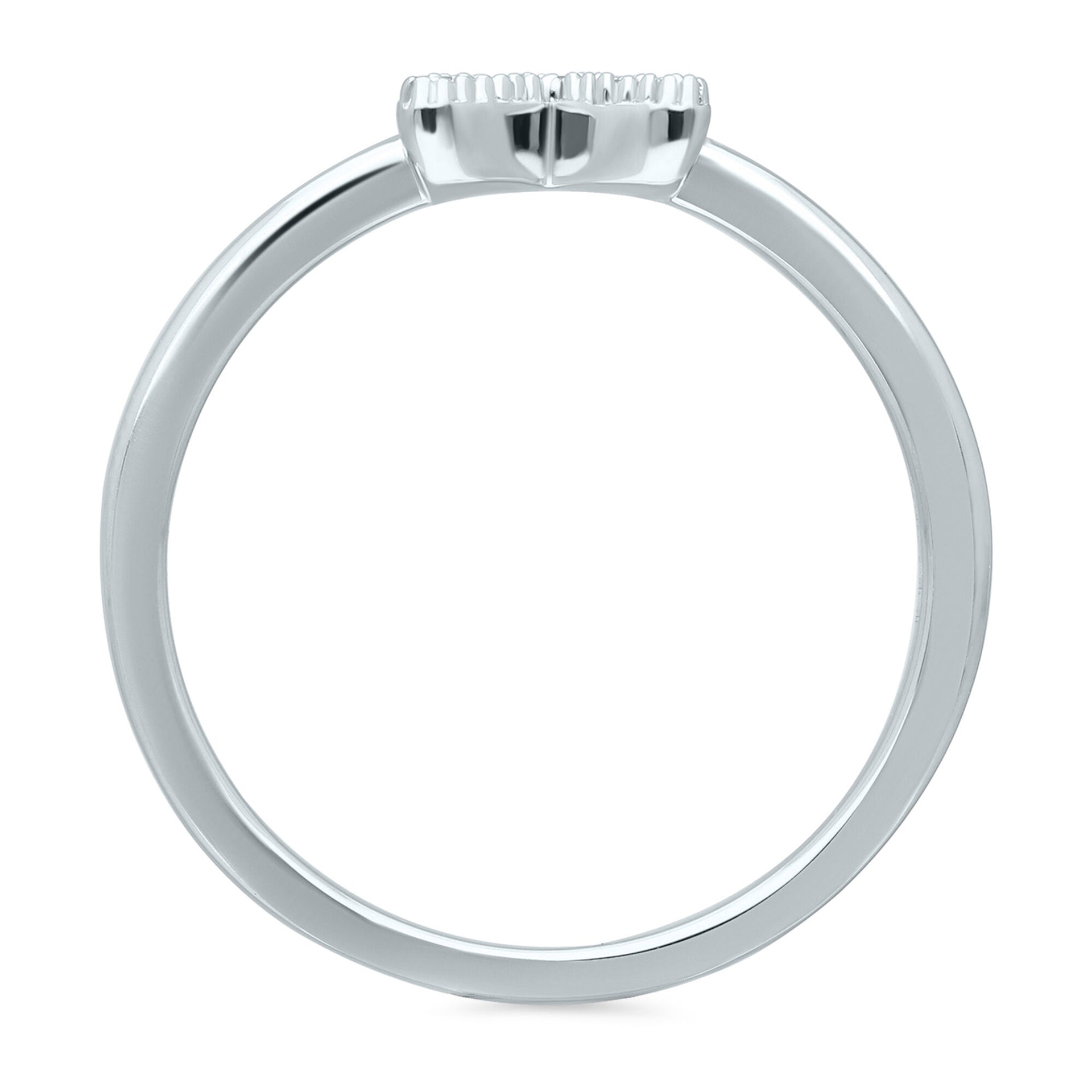 Diamond Accent Butterfly Ring in Sterling Silver