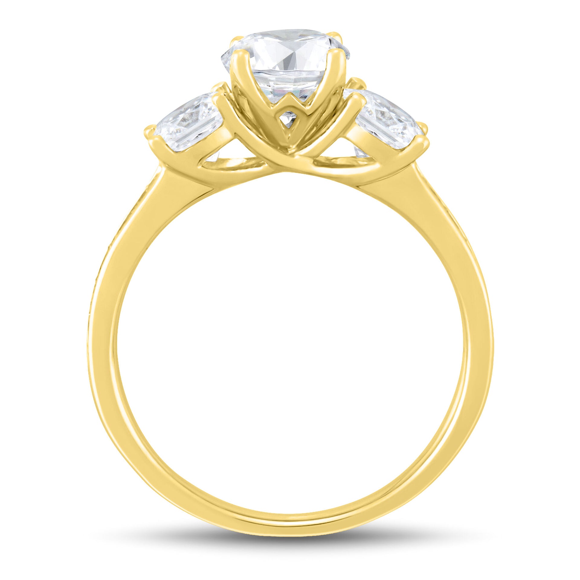 Lab Grown Diamond Engagement Ring in 14K Yellow Gold (2-1/4 ct. tw.)
