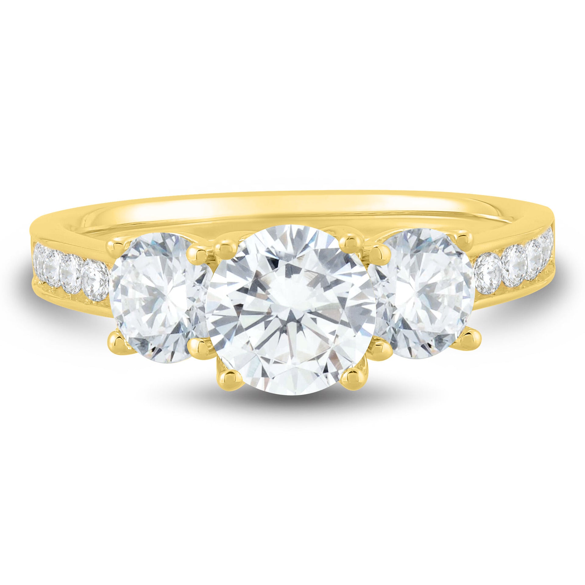Lab Grown Diamond Engagement Ring in 14K Yellow Gold (2-1/4 ct. tw.)