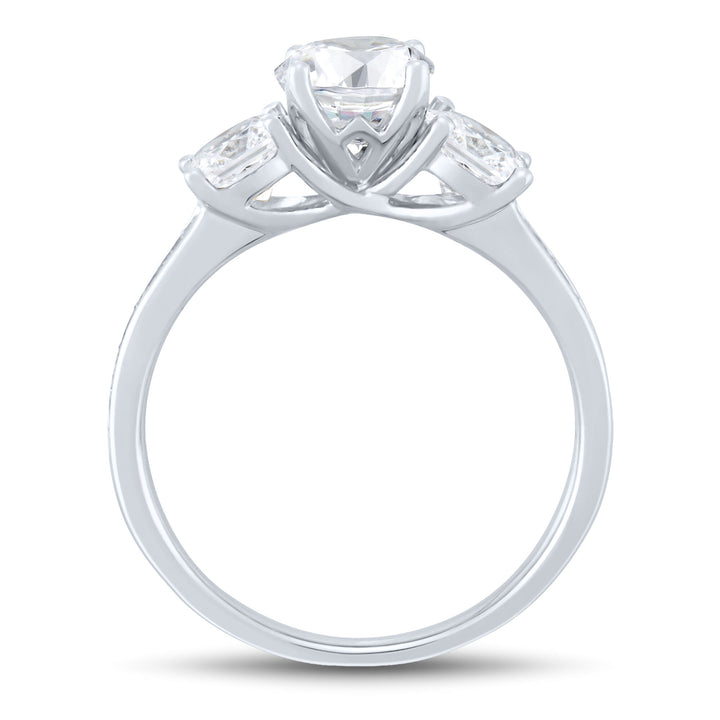 Lab Grown Three-Stone Diamond Engagement Ring in 14K White Gold (2-1/4 ct. tw.)