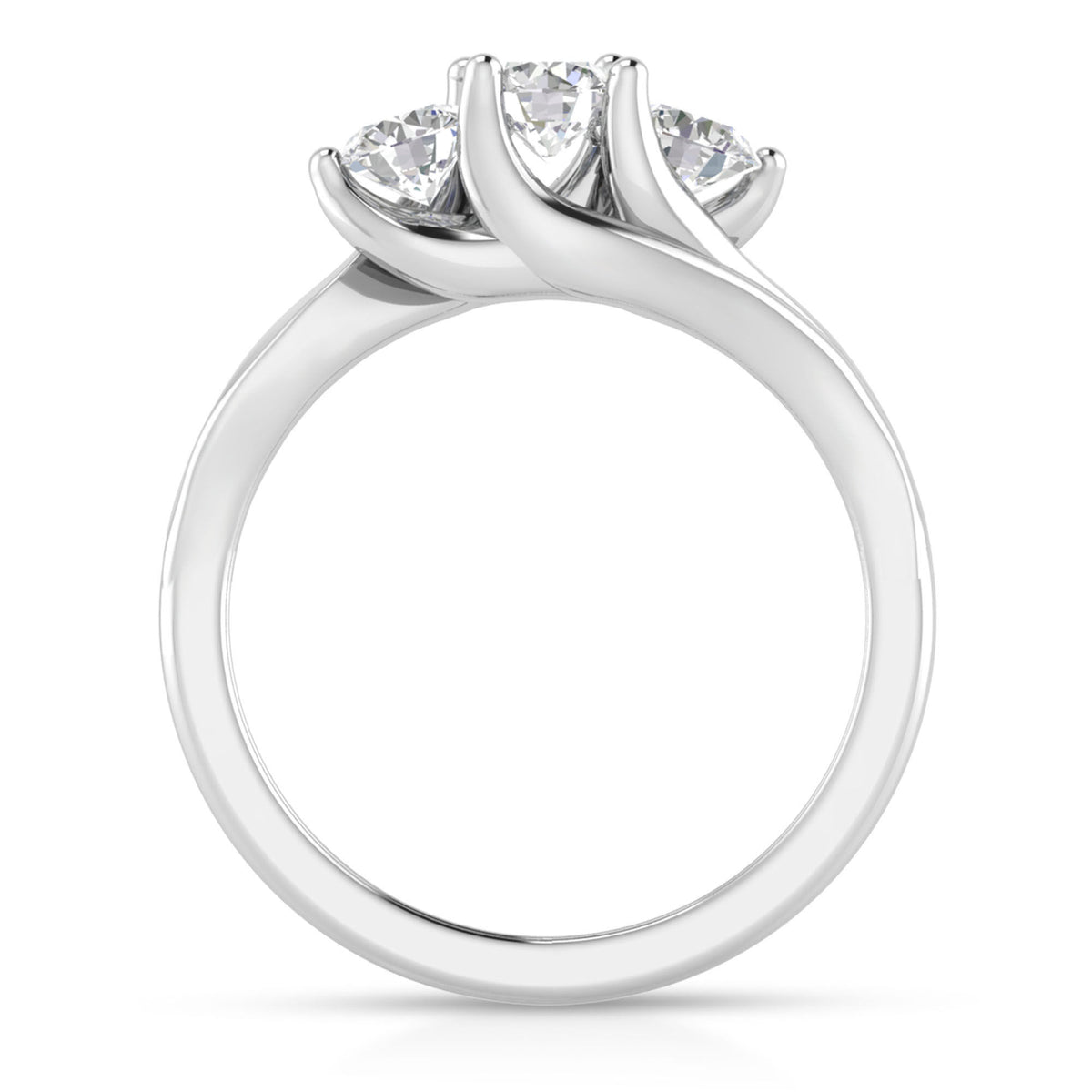 Lab Grown Diamond Engagement Ring in 10K White Gold (1 ct. tw.)