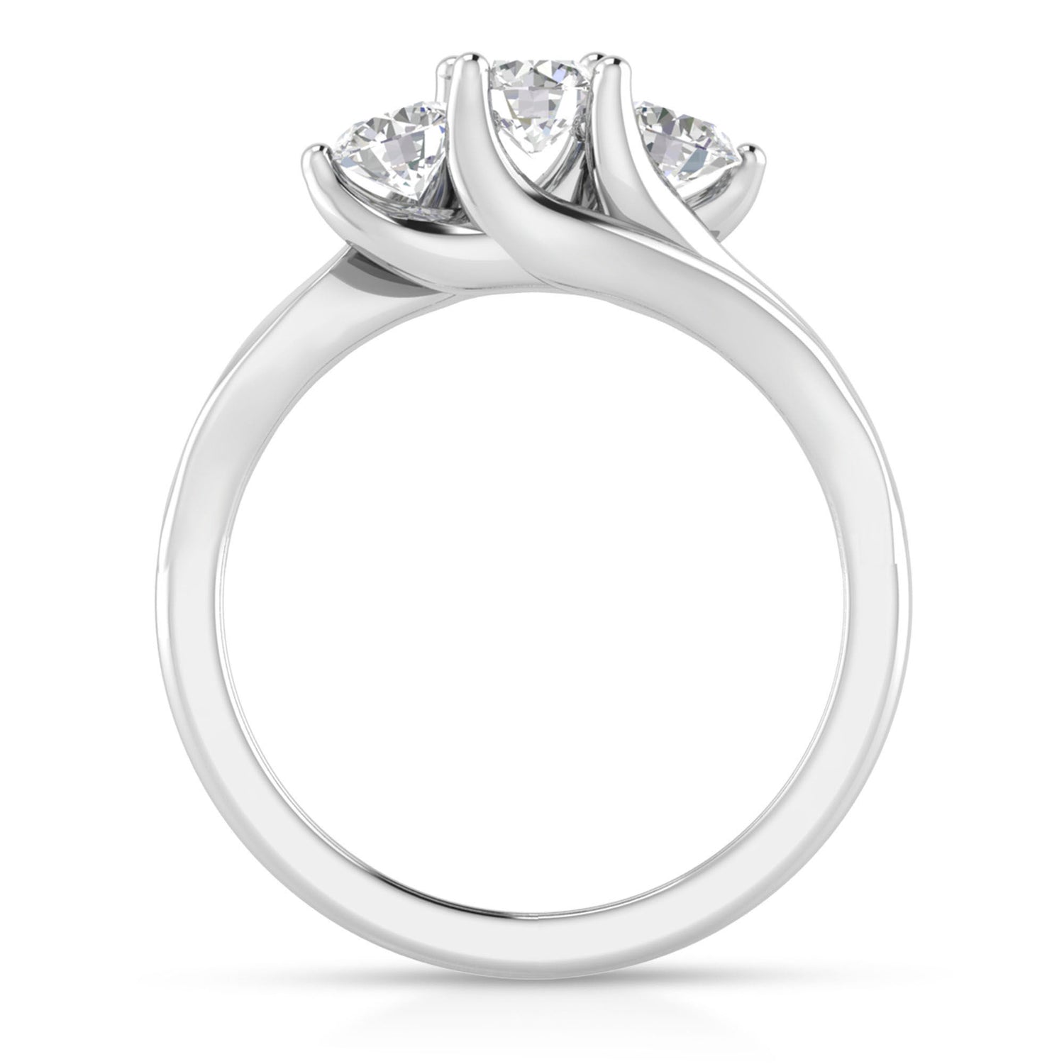 Lab Grown Diamond Engagement Ring in 10K White Gold (1 ct. tw.)
