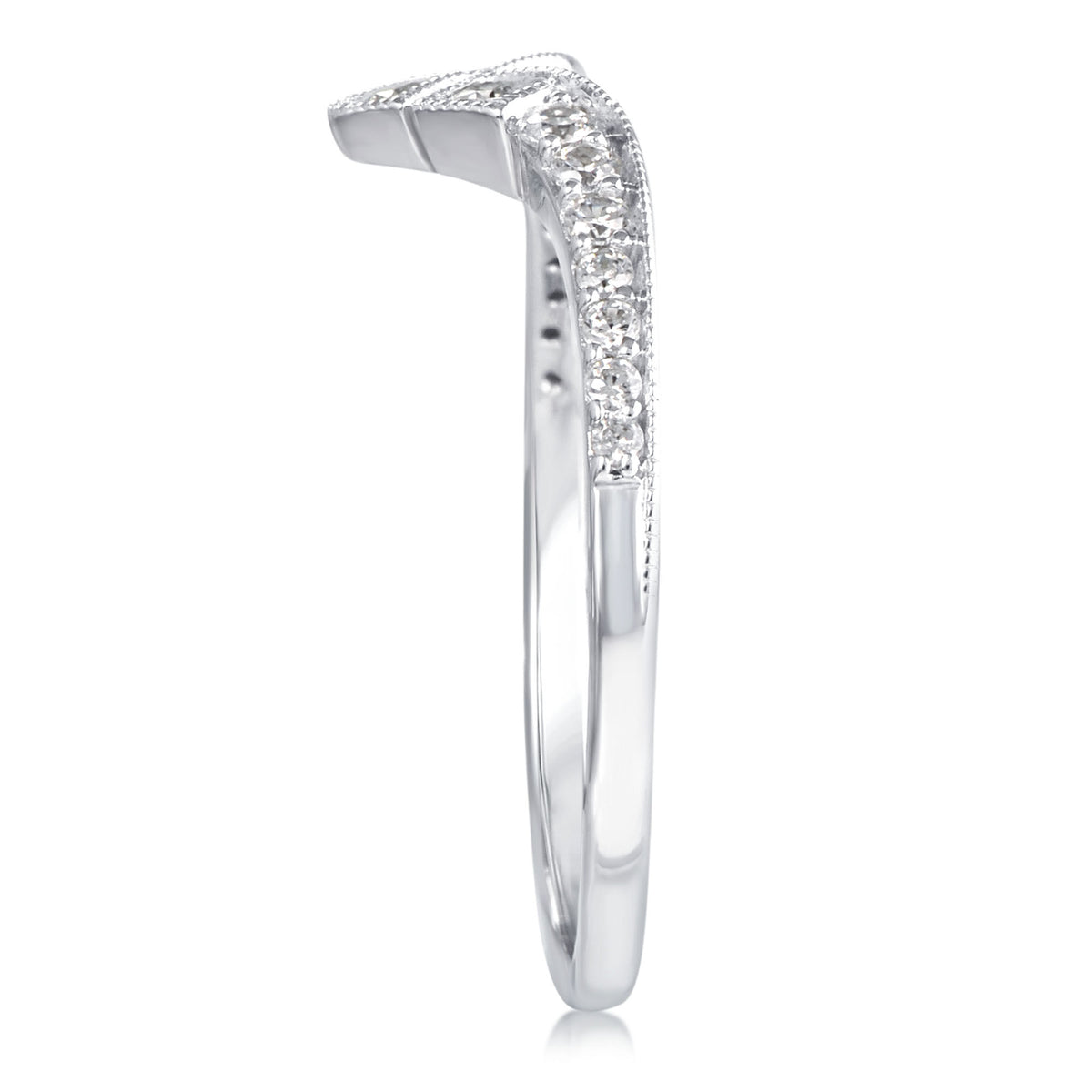 Diamond Contour Band in 14K White Gold (1/4 ct. tw.)
