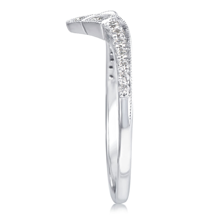 Diamond Contour Band in 14K White Gold (1/4 ct. tw.)