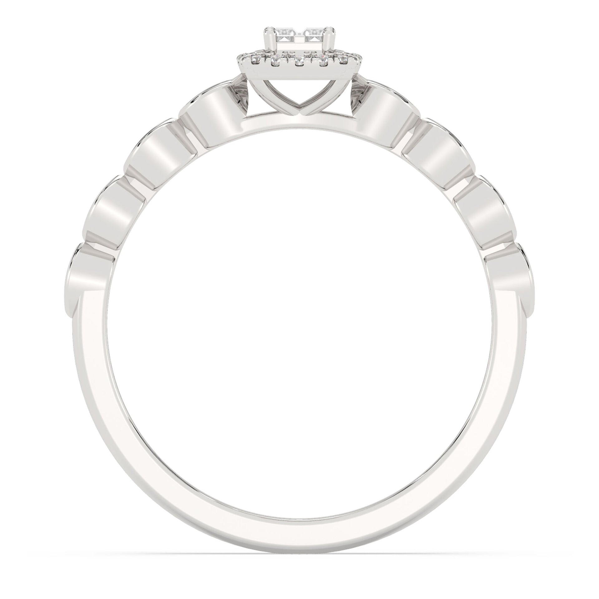 Multi-Diamond Ring in 10K White Gold (1/8 ct. tw.)