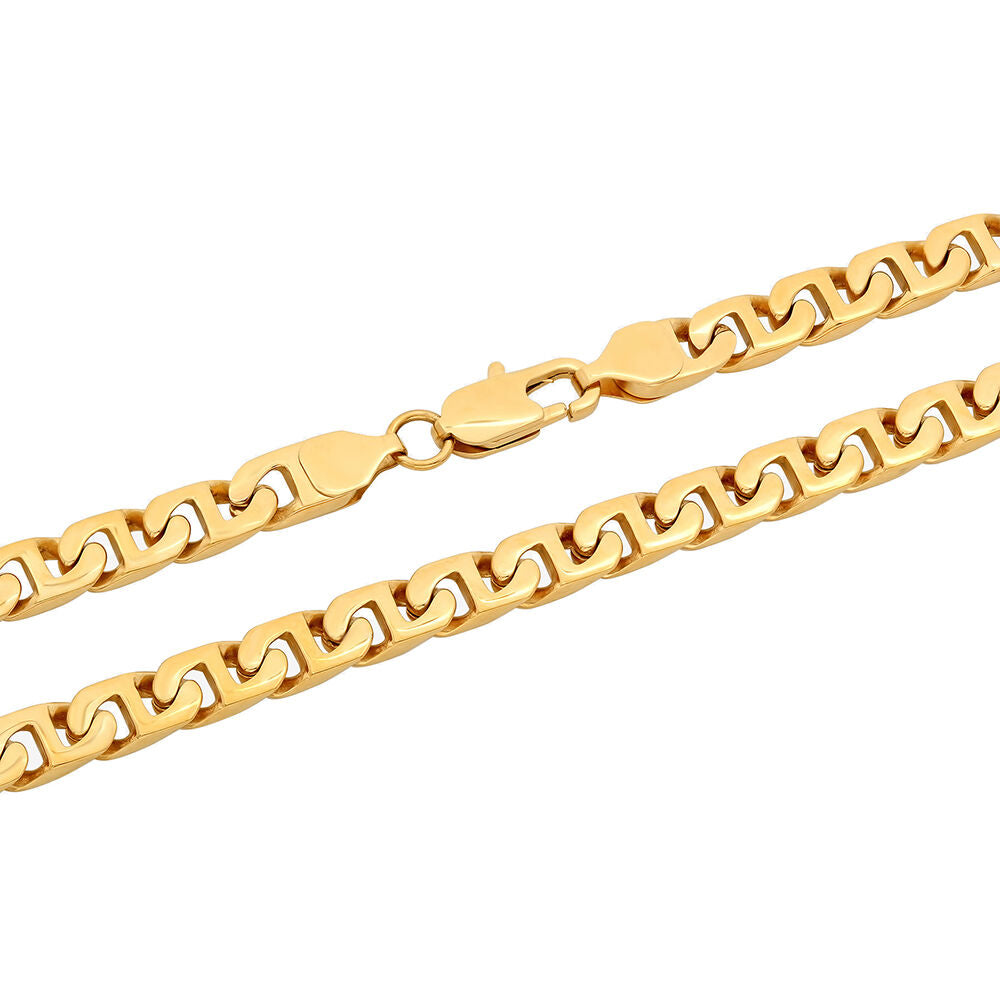 Mariner Link Chain in Yellow Ion-Plated Stainless Steel, 6.5MM, 24”