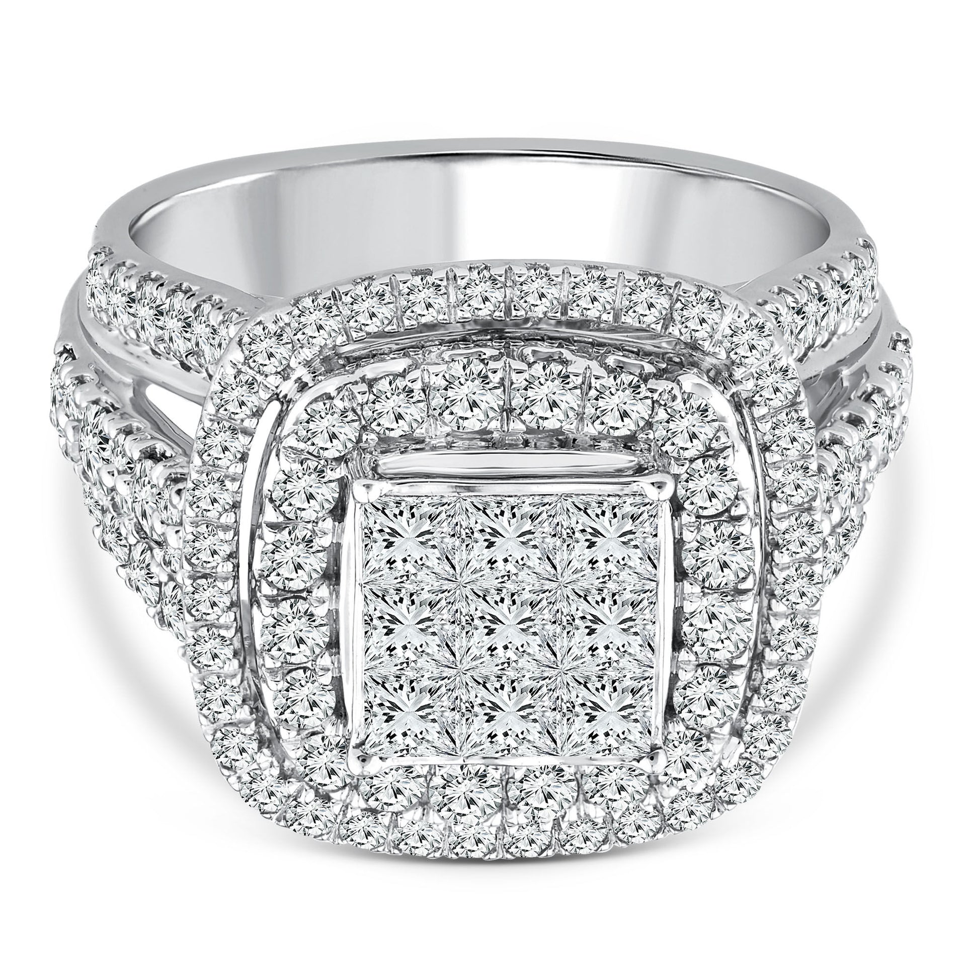 Composite Diamond Engagement Ring in 10K White Gold (2 ct. tw.)