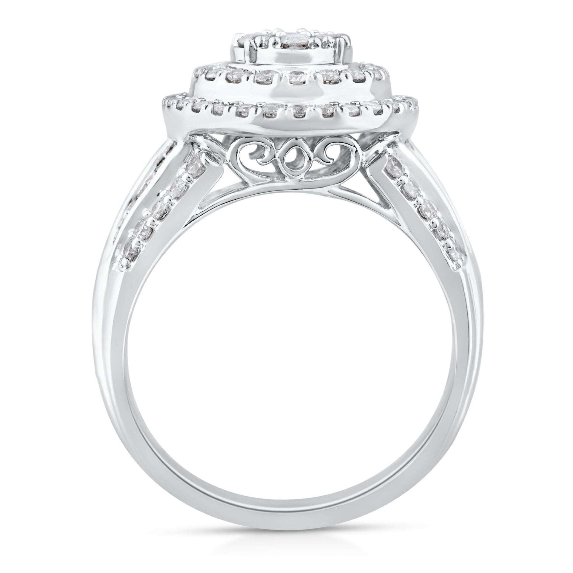 Composite Diamond Engagement Ring in 10K White Gold (1 ct. tw.)