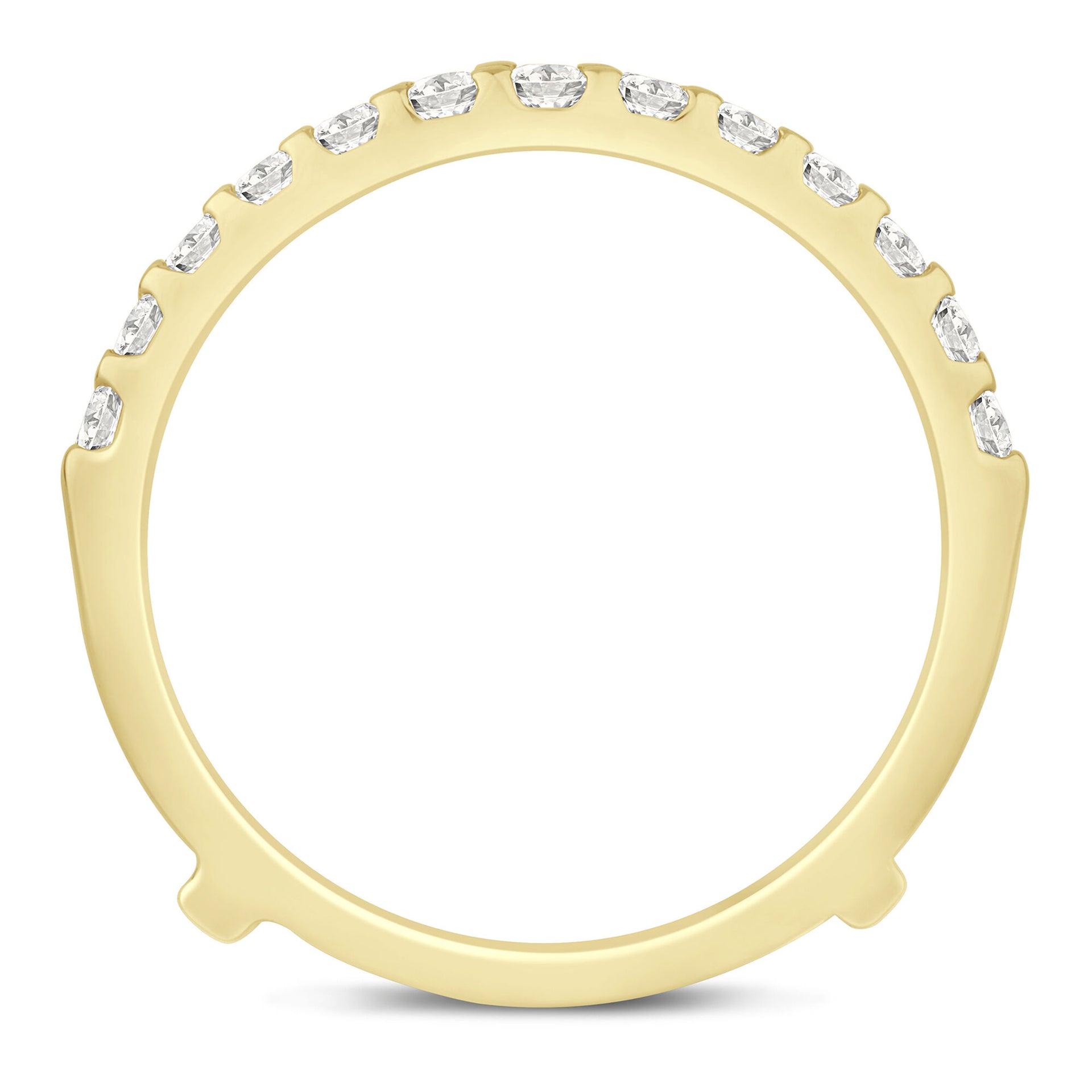 Diamond Chevron Insert in 14K Yellow Gold