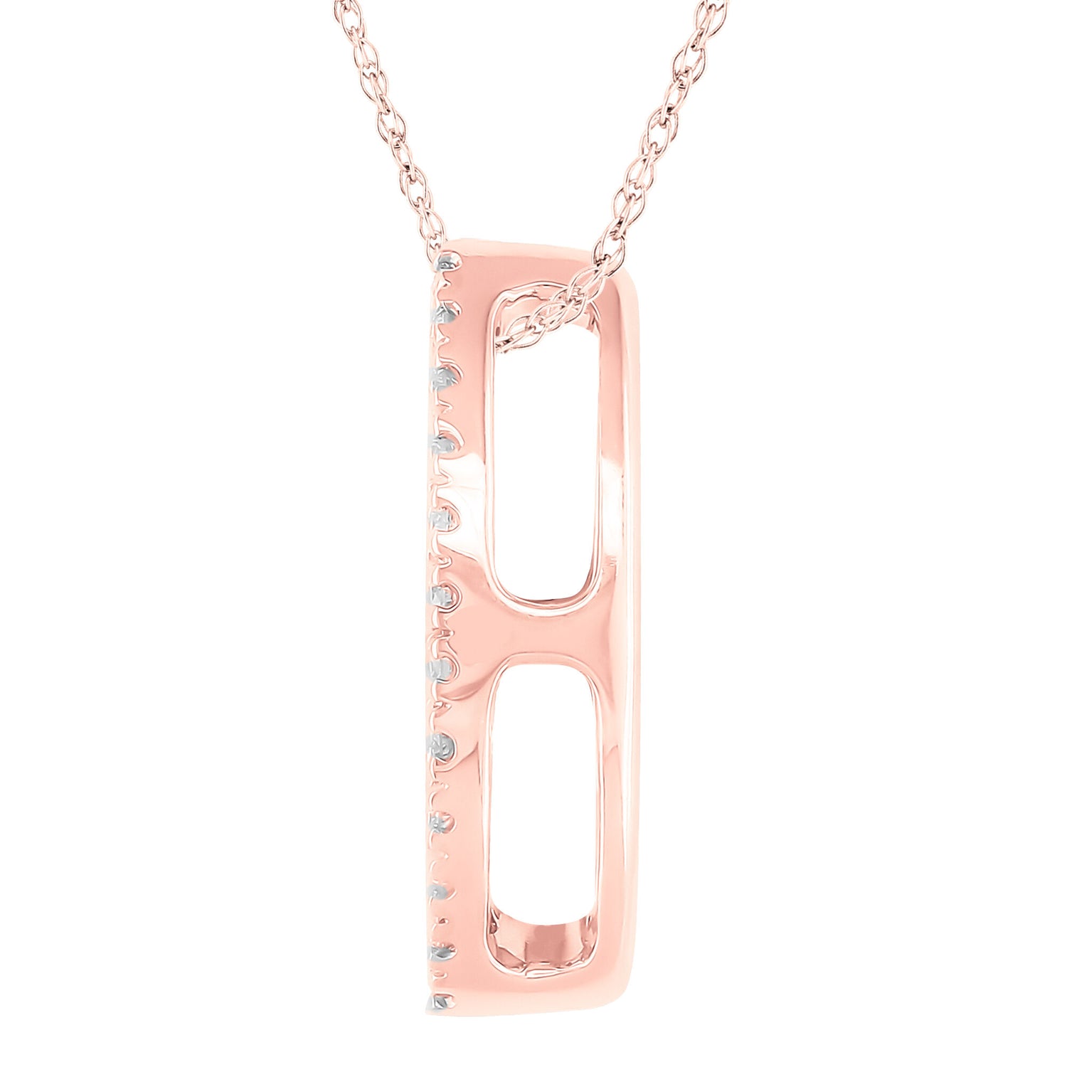 Marquise-Shaped Diamond Pendant in 10K Rose Gold (1/10 ct. tw.)