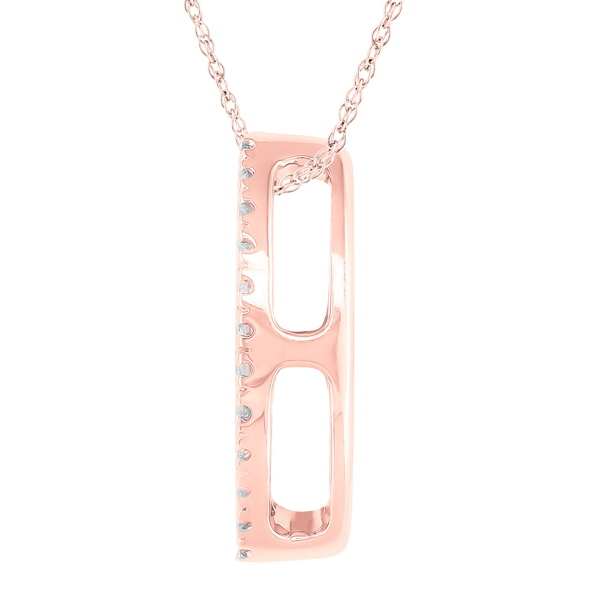 Marquise-Shaped Diamond Pendant in 10K Rose Gold (1/10 ct. tw.)