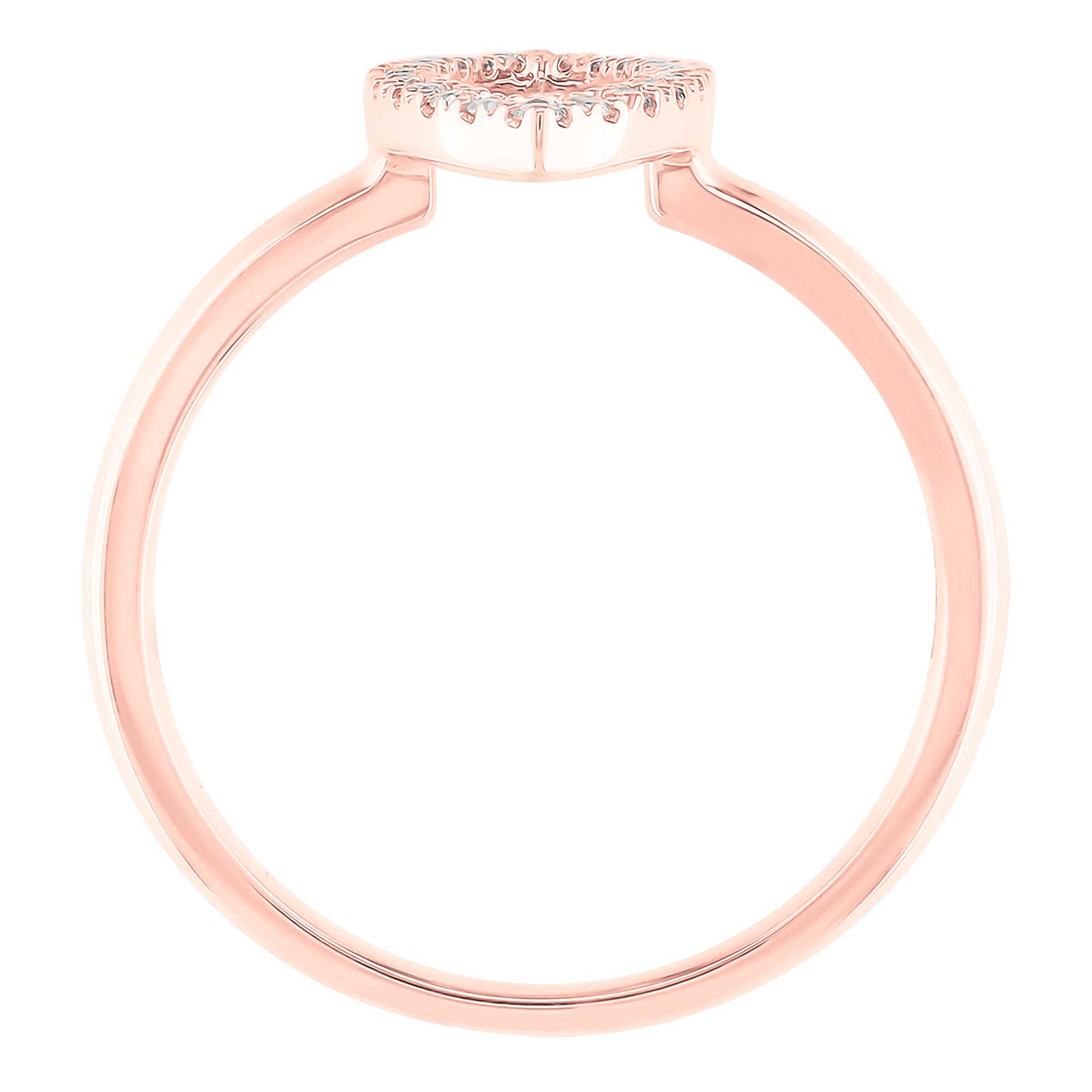 Marquise-Shaped Ring with Diamonds in 10K Rose Gold (1/10 ct. tw.)