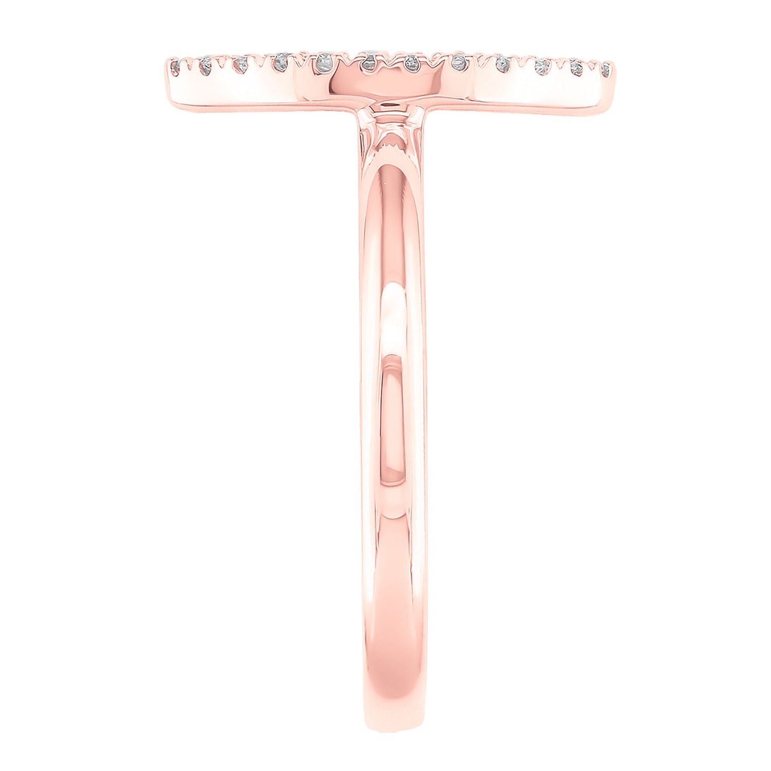 Marquise-Shaped Ring with Diamonds in 10K Rose Gold (1/10 ct. tw.)