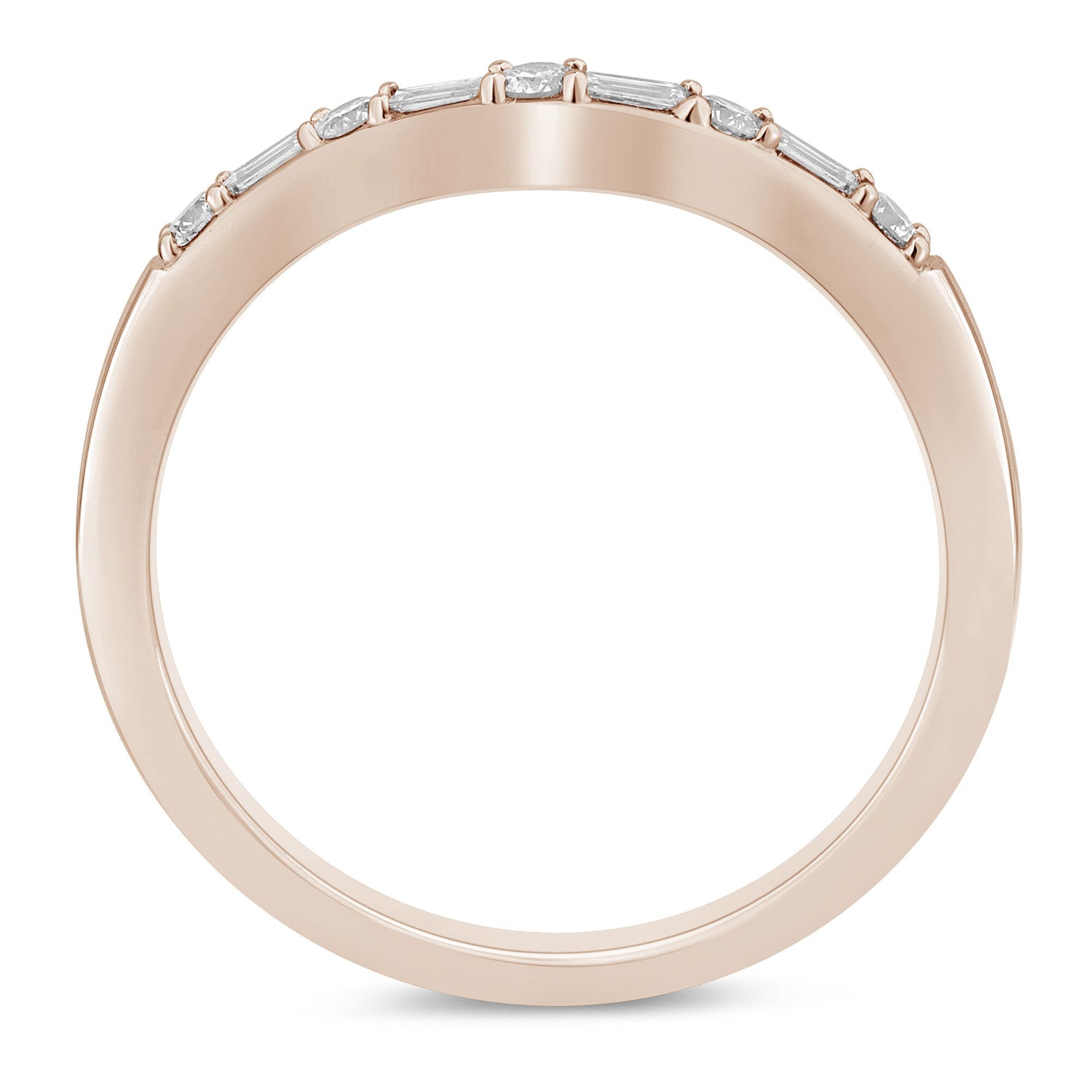 Diamond Contour Band in 14K Rose Gold (1/5 ct. tw.)