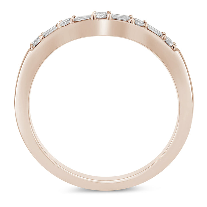 Diamond Contour Band in 14K Rose Gold (1/5 ct. tw.)