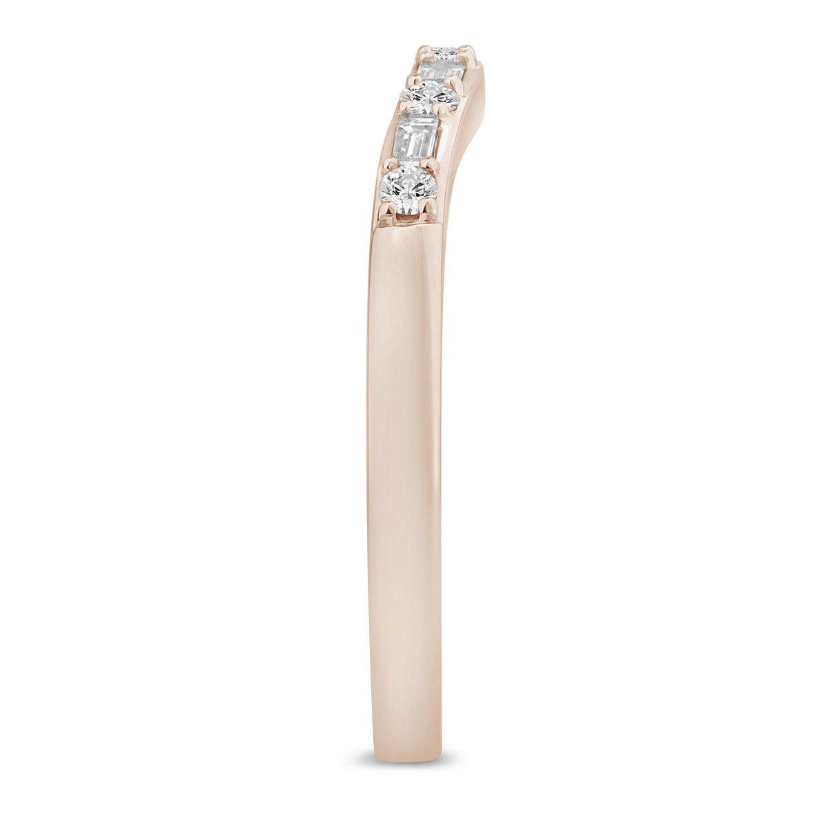 Diamond Contour Band in 14K Rose Gold (1/5 ct. tw.)