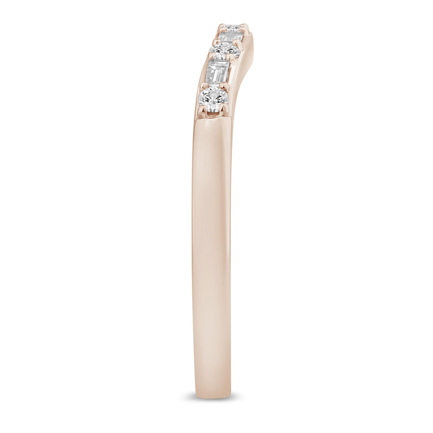 Diamond Contour Band in 14K Rose Gold (1/5 ct. tw.)