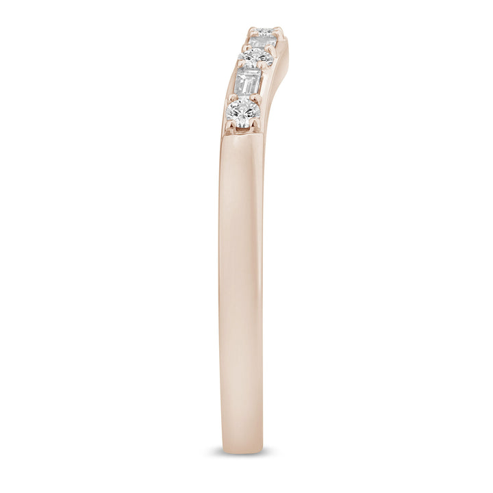 Diamond Contour Band in 14K Rose Gold (1/5 ct. tw.)